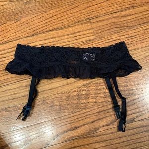 Black lace garter belt